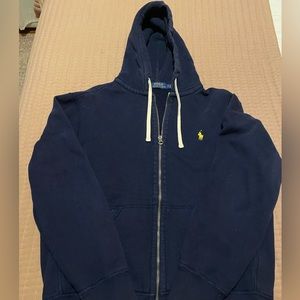 Ralph Lauren, Navy Blue Sweat Suit with the Yellow polo Horse